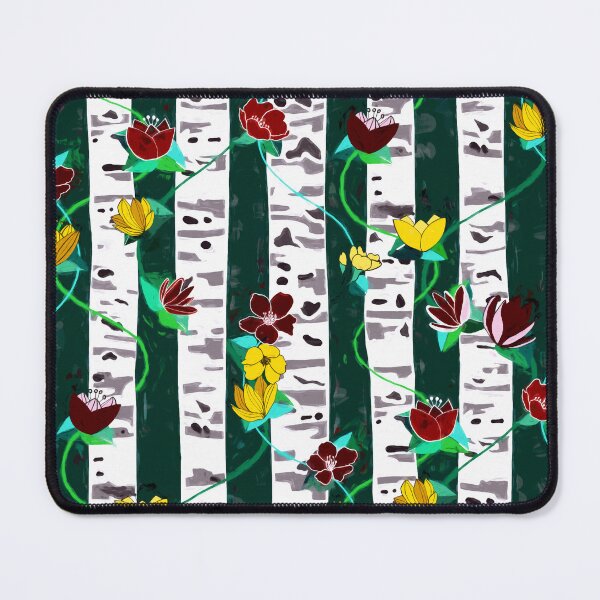 Item preview, Birch Trees On Forest Green designed and sold by TigaTiga.