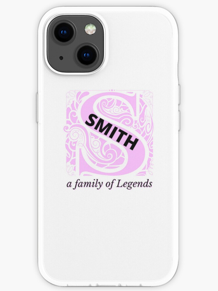 Smith Family Monogram Sticker Sign Tshirt displays proud family characteristics in pink and black iPhone Case