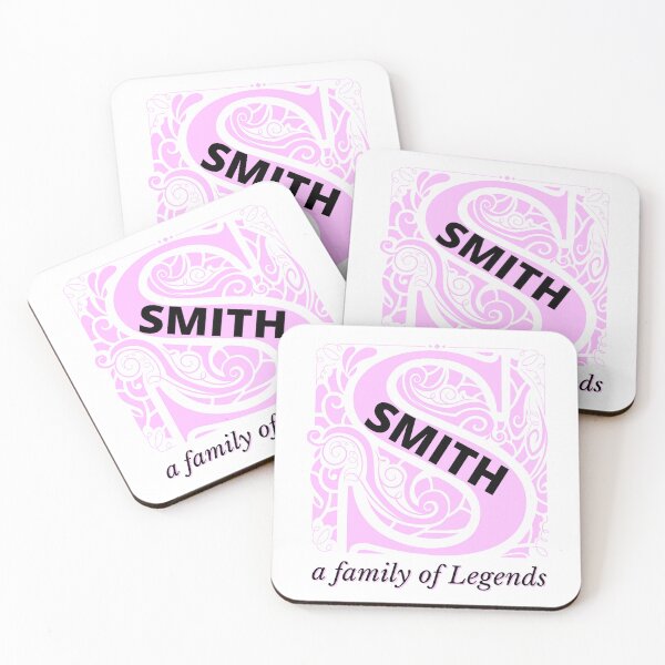 Item preview, Smith Family Monogram Sticker Sign Tshirt displays proud family characteristics in pink and black designed and sold by Faelee.