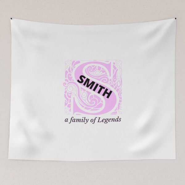 Item preview, Smith Family Monogram Sticker Sign Tshirt displays proud family characteristics in pink and black designed and sold by Faelee.