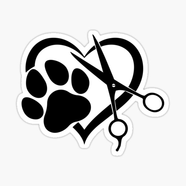 "Dog groomer love Dog Mat Grooming love (2)" Sticker for Sale by