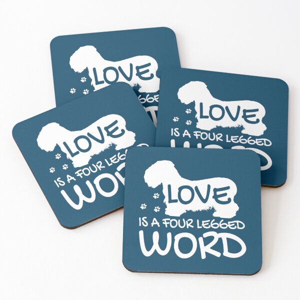 Item preview, Dog Lover Gift Love Is Four Legged Word Doggie Quote Graphic print   designed and sold by TomatovsShop.