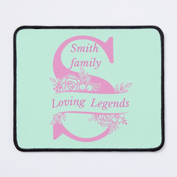 Item preview, Smith Family Monogram Sticker Sign Tshirt displays proud family characteristics in pink designed and sold by Faelee.