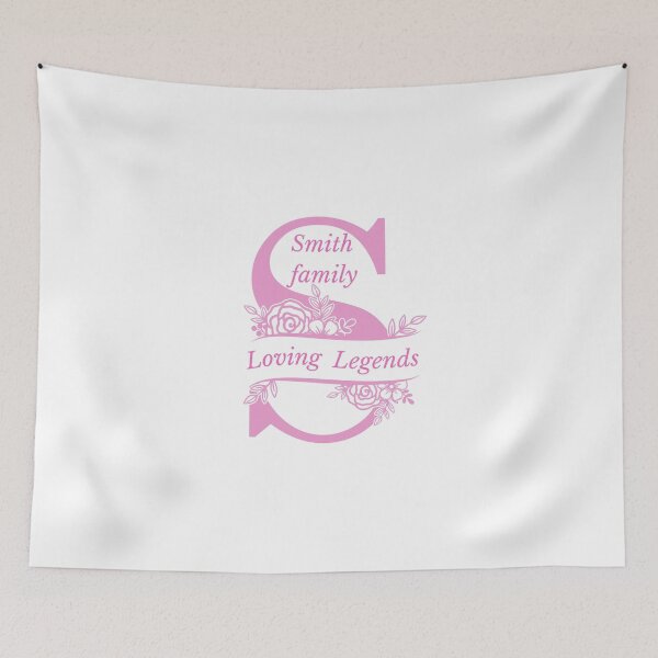 Artikelvorschau, Smith-Familien-Monogramm-Aufkleber-Zeichen-T-Shirt zeigt stolze Familienmerkmale im Rosa an entworfen und verkauft von Faelee.