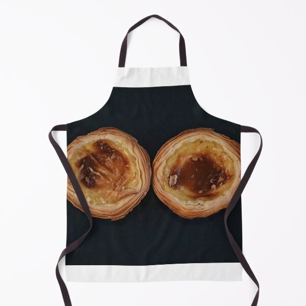 Item preview, Two baked egg tarts with a dark background designed and sold by dabingboshi.