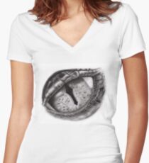 Smaugs Drachenauge Women's Fitted V-Neck T-Shirt