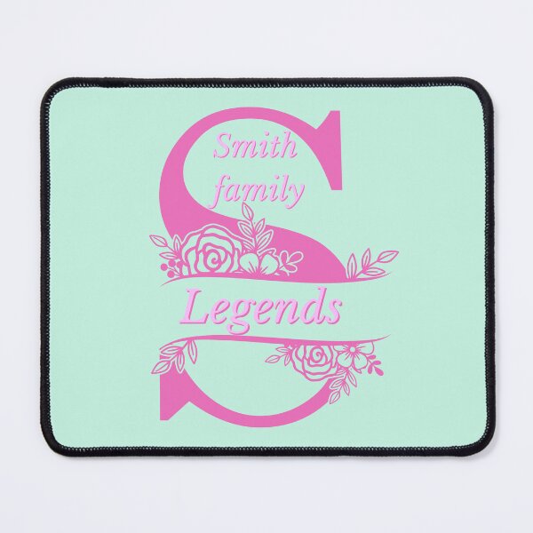 Item preview, Smith Family Monogram Sticker Sign Tshirt displays proud family characteristics in dark pink designed and sold by Faelee.