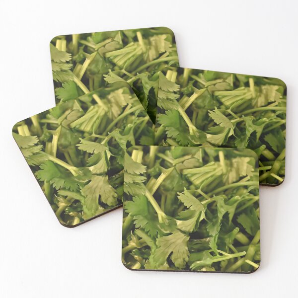 Item preview, A close view of green coriander in pieces designed and sold by dabingboshi.