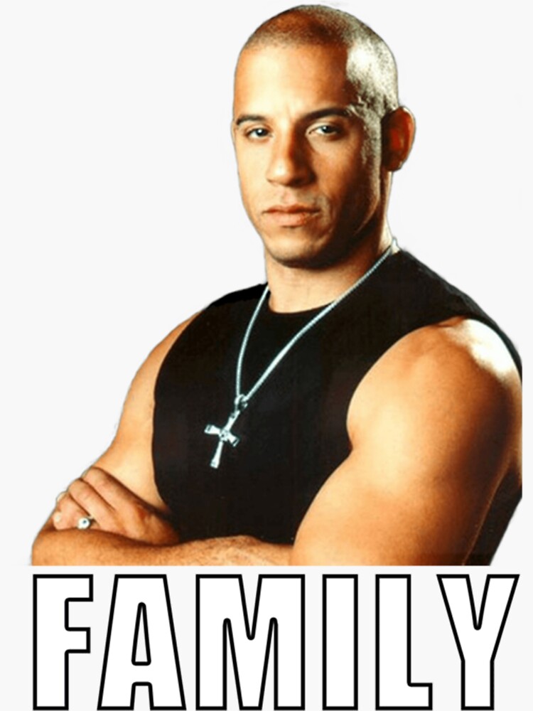 Funny Family meme, Dom Toretto Memes, Bald guy Family meme Sticker  Sticker for Sale by JayDesigns101