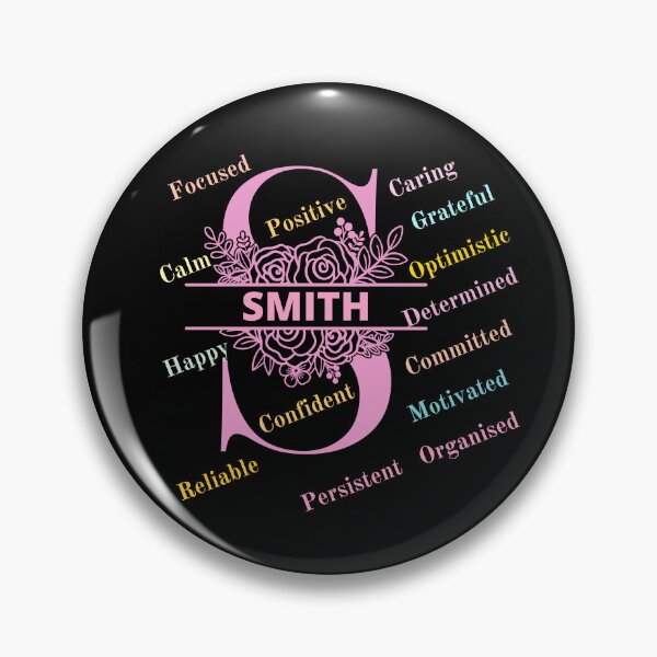 Item preview, Smith Family Monogram Sticker Sign Tshirt displays proud family characteristics in words designed and sold by Faelee.