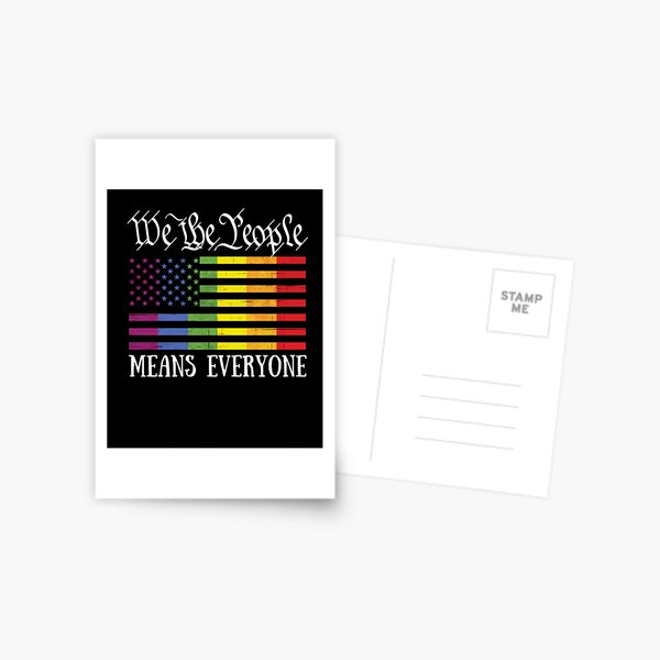 Aperçu de l'œuvre We The People signifie tout le monde Drapeau LGBT Mois de la fierté gay LGBTQ créée et vendue par osborange.