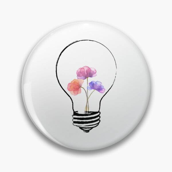 Item preview, light bulb with yellow flowers designed and sold by CrisTEE.