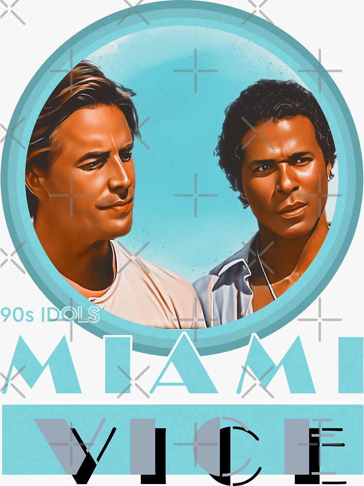 "Miami Vice TV Shows" Sticker for Sale by BlackRainbow Redbubble