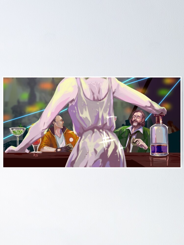 "Disco Elysium fanart painting in Harrier Dubois and Kim