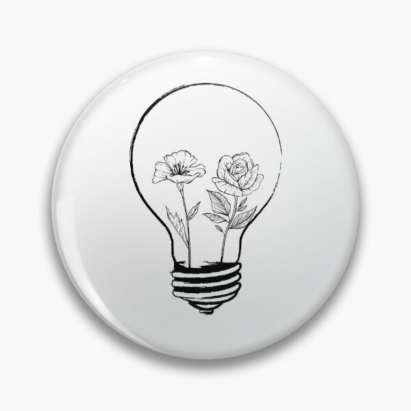 Item preview, light bulb with yellow flowers designed and sold by CrisTEE.
