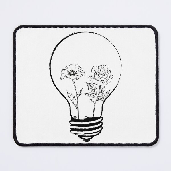 Item preview, light bulb with yellow flowers designed and sold by CrisTEE.