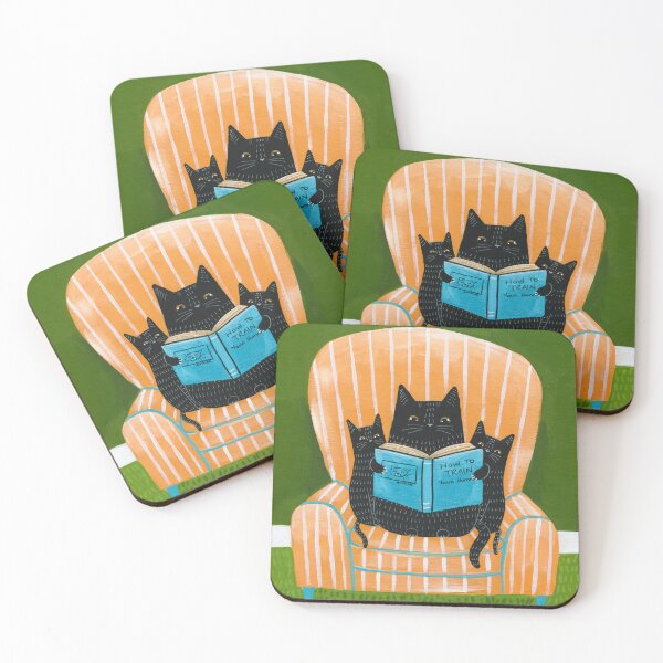 Item preview, Reading Cats designed and sold by KilkennyCat Art.