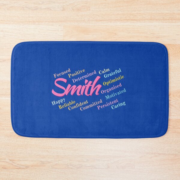 Item preview, Smith Family Monogram Sign Sticker Tshirt displays proud family characteristics in words designed and sold by Faelee.