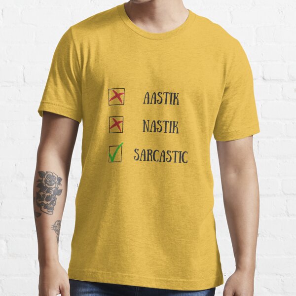 Aastik Nastik Sarcastic Funny T-Shirt For Men –