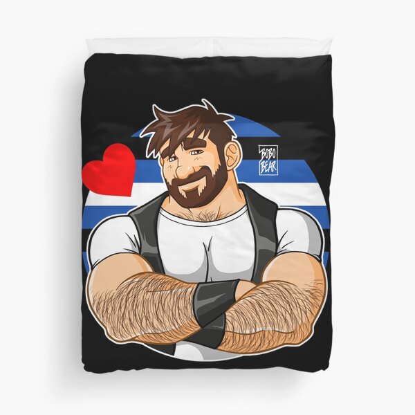 ADAM LIKES CROSSING ARMS - LEATHER PRIDE Duvet Cover
