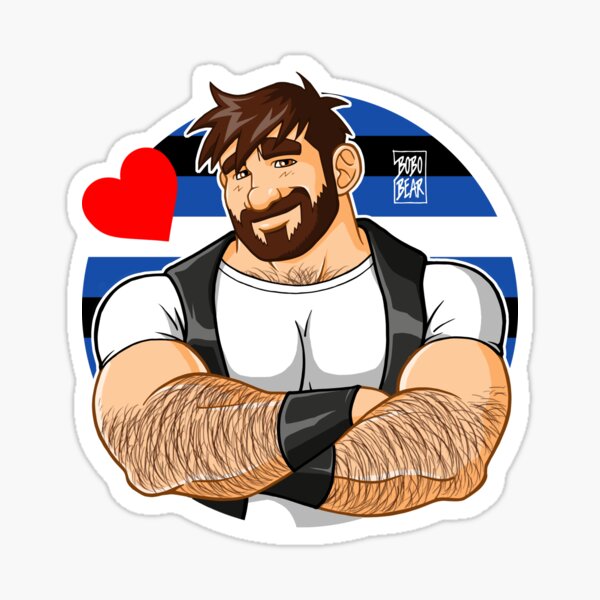 ADAM LIKES CROSSING ARMS - LEATHER PRIDE Sticker