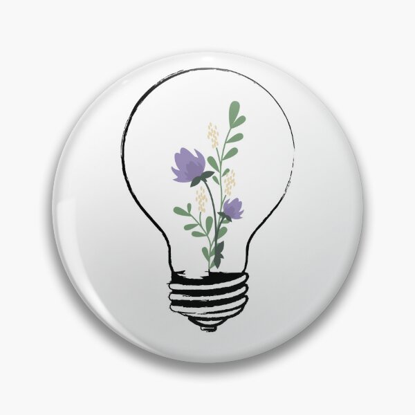 Item preview, light bulb with yellow flowers designed and sold by CrisTEE.