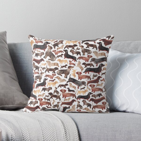 Dachshunds or Sausage Dogs Throw Pillow