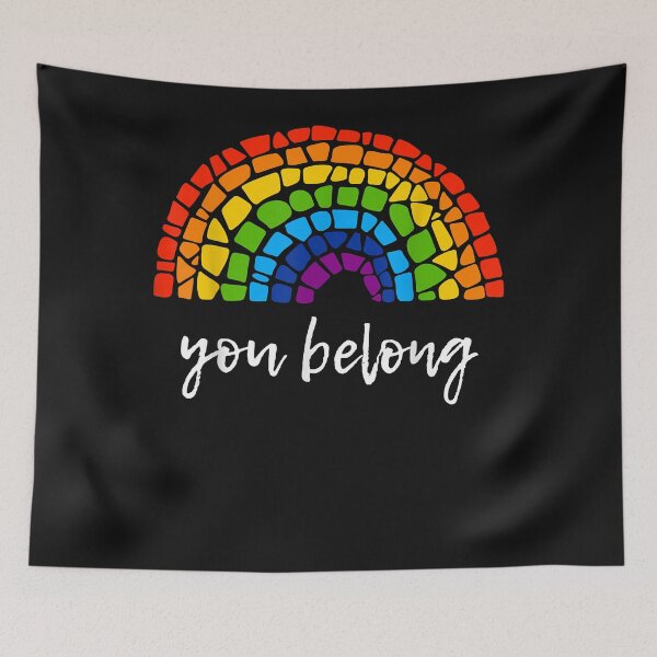 Item preview, You Belong LGBTQ+ Rainbow Gay Pride designed and sold by David231231.