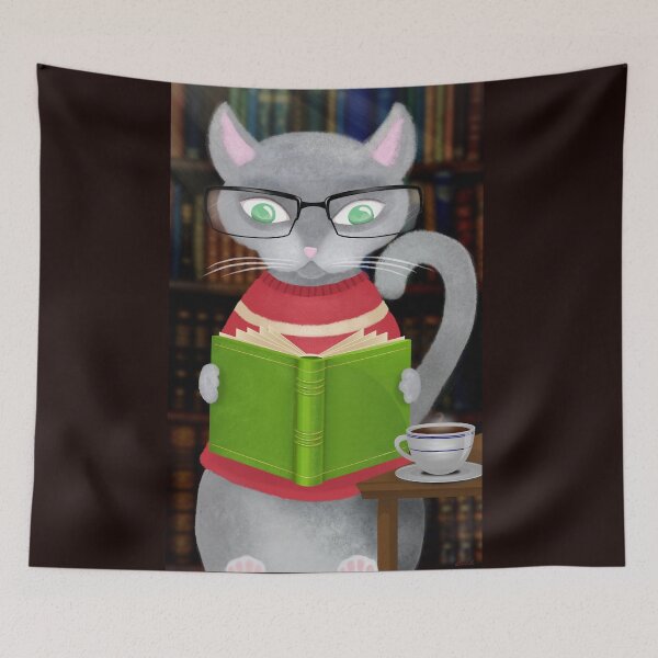 Item preview, Kitty Corner Coffee And Reading Room designed and sold by BunnyThePainter.