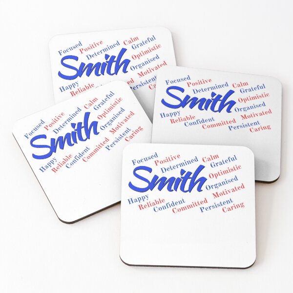 Item preview, Smith Family Monogram Sticker Sign Tshirt displays proud family characteristics in words designed and sold by Faelee.
