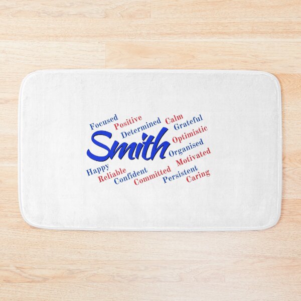 Item preview, Smith Family Monogram Sticker Sign Tshirt displays proud family characteristics in words designed and sold by Faelee.