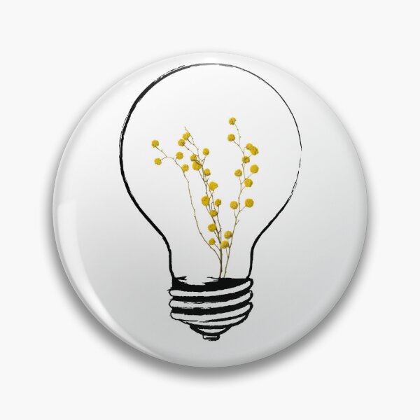 Item preview, light bulb with yellow flowers designed and sold by CrisTEE.