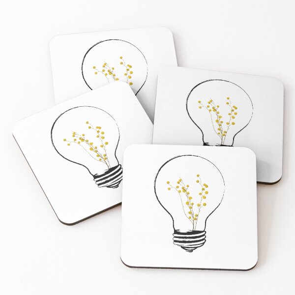 Item preview, light bulb with yellow flowers designed and sold by CrisTEE.