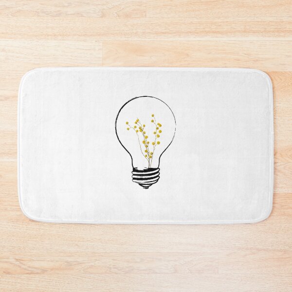 Item preview, light bulb with yellow flowers designed and sold by CrisTEE.