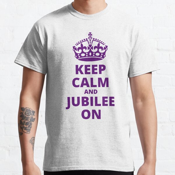 The Queen's PLATINUM Jubilee, 1952-2022, 70 Years, Queen Elizabeth II, Keep Calm and Jubilee On Classic T-Shirt