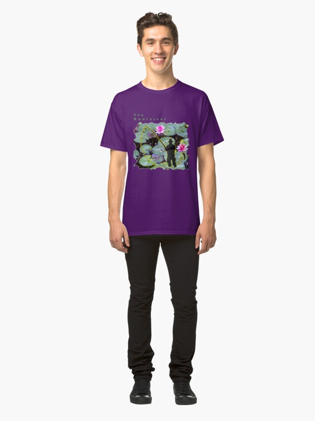 Alternate view of THE RODFATHER FLY FISHING FISHERMAN Classic T-Shirt