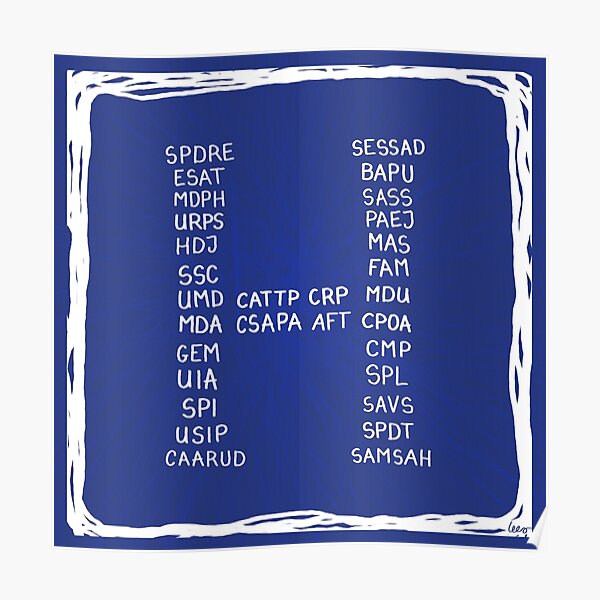 "Acronyms to digest (in psychiatry)" Poster for Sale by MentaLee