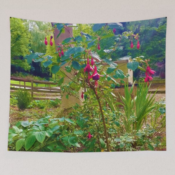 Item preview, #186 |☼| Hardy / Hummingbird Fuchsia Flowers - Portrait Shot (Elsham Hall, Gardens & Country Park) designed and sold by Naean H.F. (Nez Man).