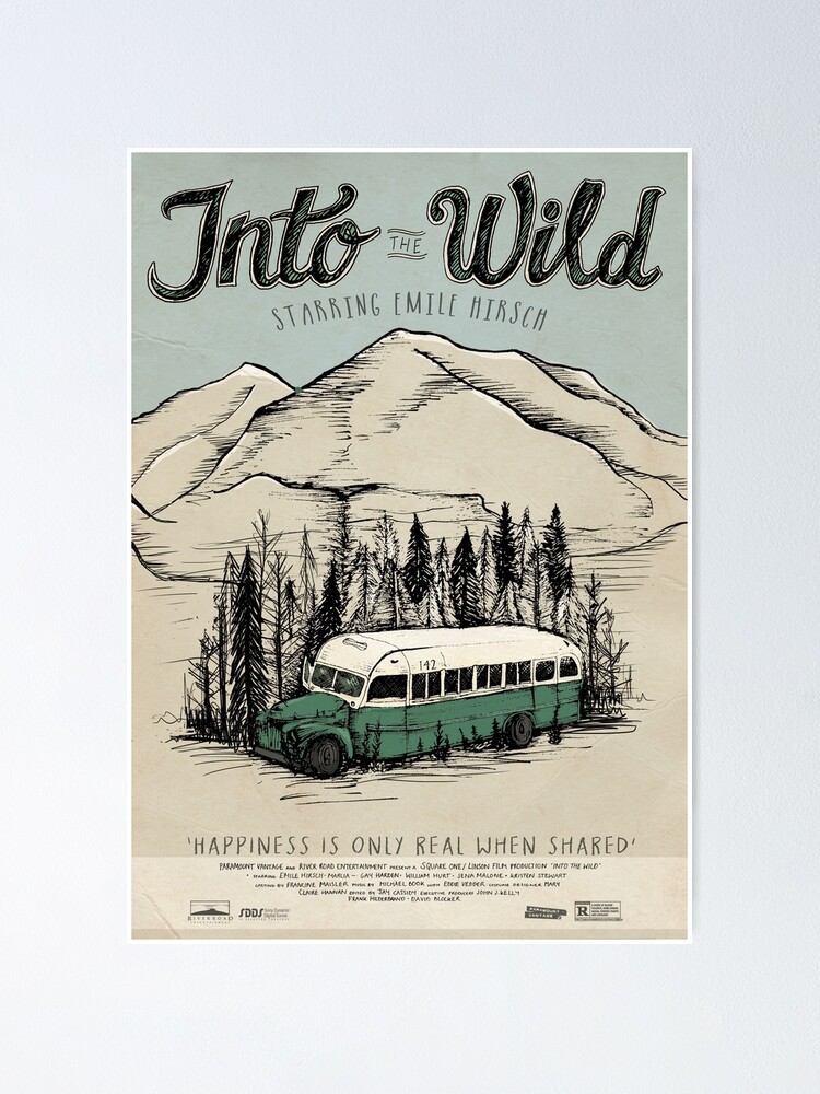 Alternate view of Into The Wild Illustrated Film Poster Poster