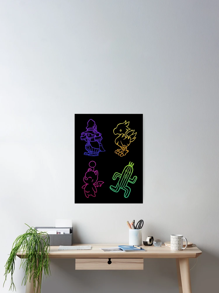 Thumbnail 2 of 3, Poster, Final Fantasy Outlines designed and sold by RikDrawsThings.
