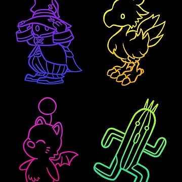 Artwork thumbnail, Final Fantasy Outlines by RikDrawsThings