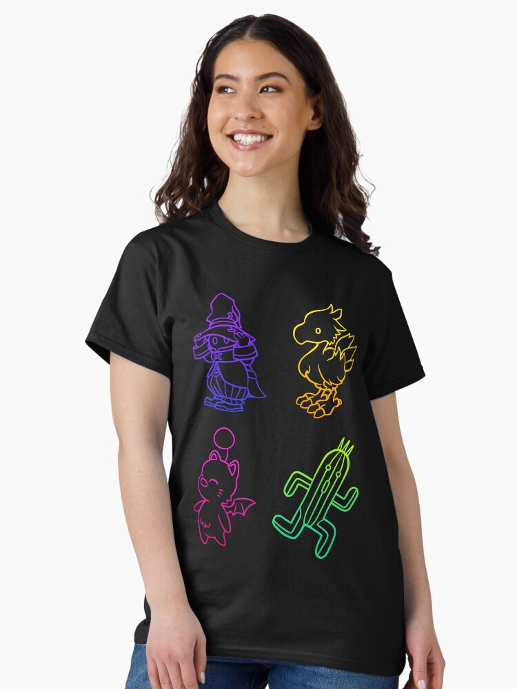 Thumbnail 2 of 7, Classic T-Shirt, Final Fantasy Outlines designed and sold by RikDrawsThings.
