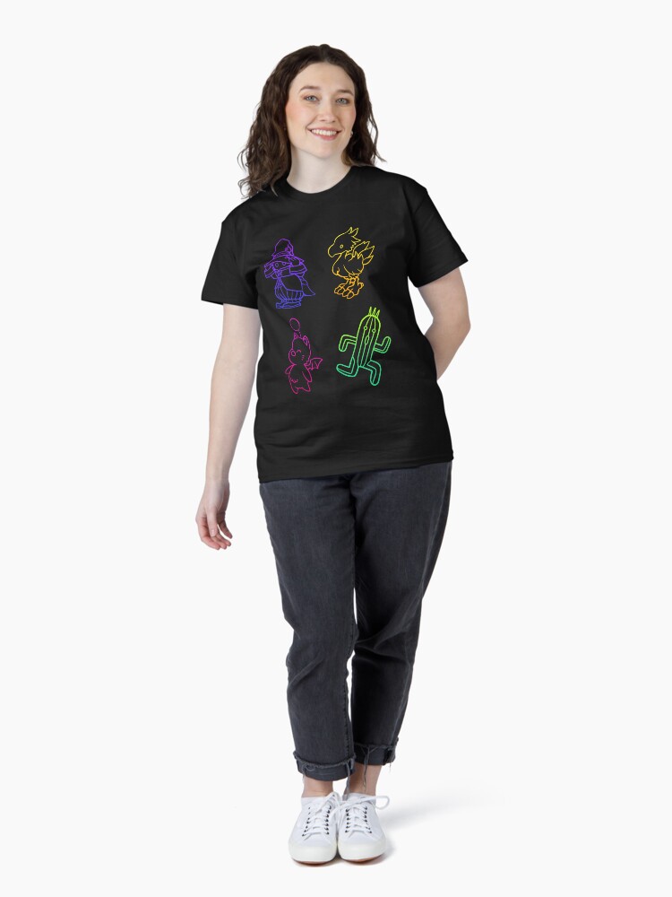 Thumbnail 4 of 7, Classic T-Shirt, Final Fantasy Outlines designed and sold by RikDrawsThings.