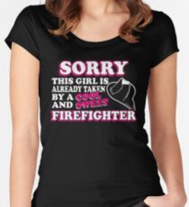 Sorry This Girls Is Taken By A Firefighter Women's Fitted Scoop T-Shirt