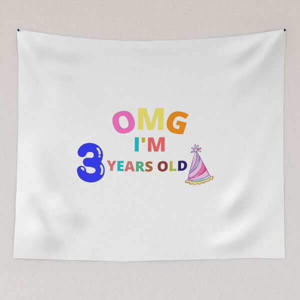 Item preview, OMG I am 3 years old - Funny Baby Birthday designed and sold by OMGCutie.
