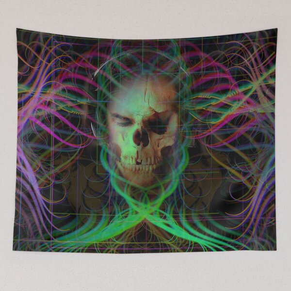 Item preview, Psychedelic scull designed and sold by Fantasy-art-z.