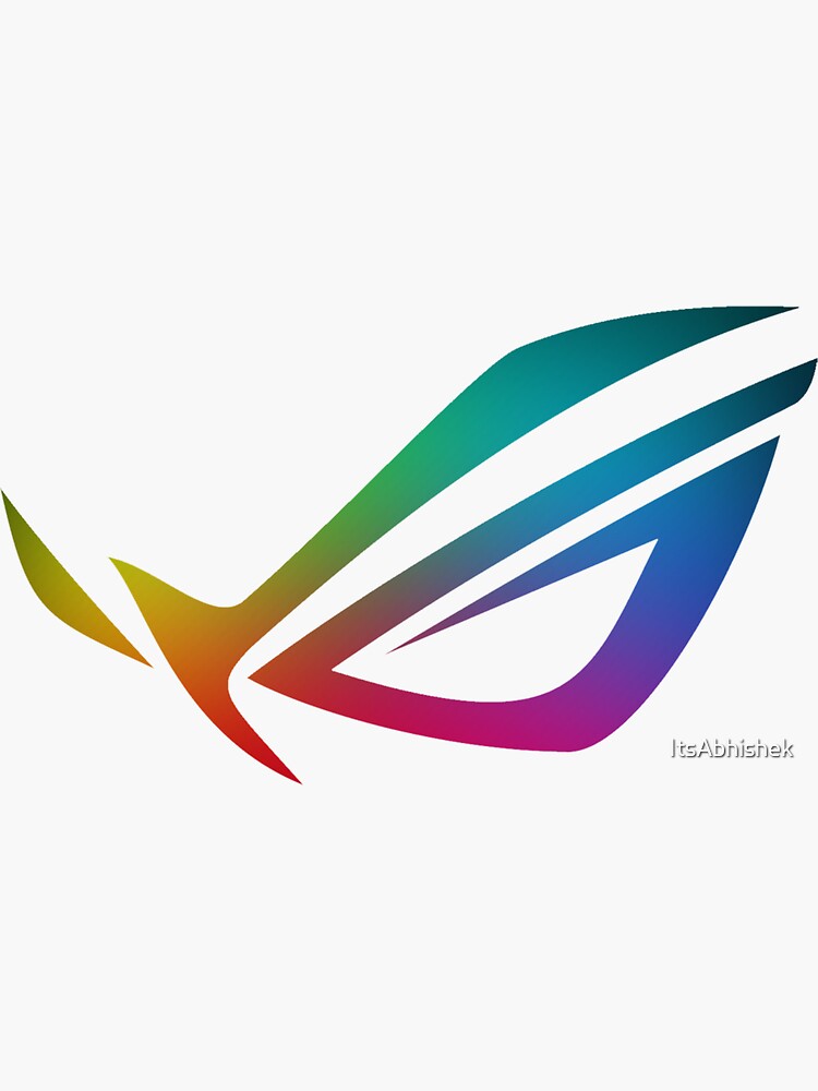 Asus Rog Logo Rgb Chroma Sticker For Sale By Itsabhishek Redbubble