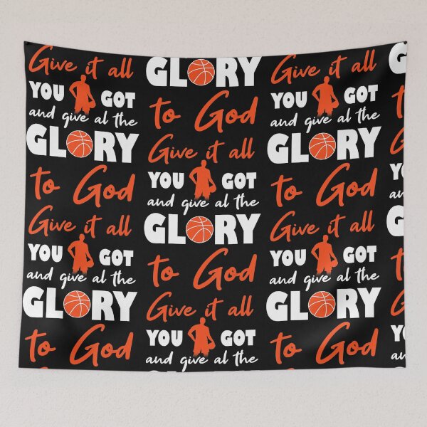 Item preview, Vintage Give It All You Got Glory To God Basketball Player designed and sold by Crow Loftis.