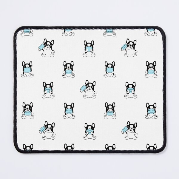 Item preview, Cute bulldog with a face mask designed and sold by A Little Shop of Light.