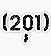 Area Code 201 New Jersey Sticker